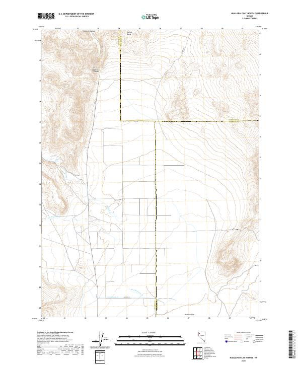 Hualapai Flat North, NV — USGS 7.5-minute topo (2021)