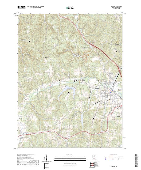 Jackson, OH — USGS 7.5-minute topo (2023)