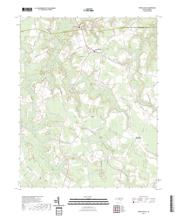 Powellsville, NC — USGS 7.5-minute topo (2022)