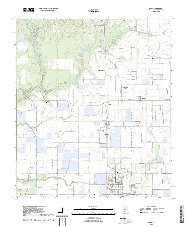 Mamou, LA — USGS 7.5-minute topo (2024)