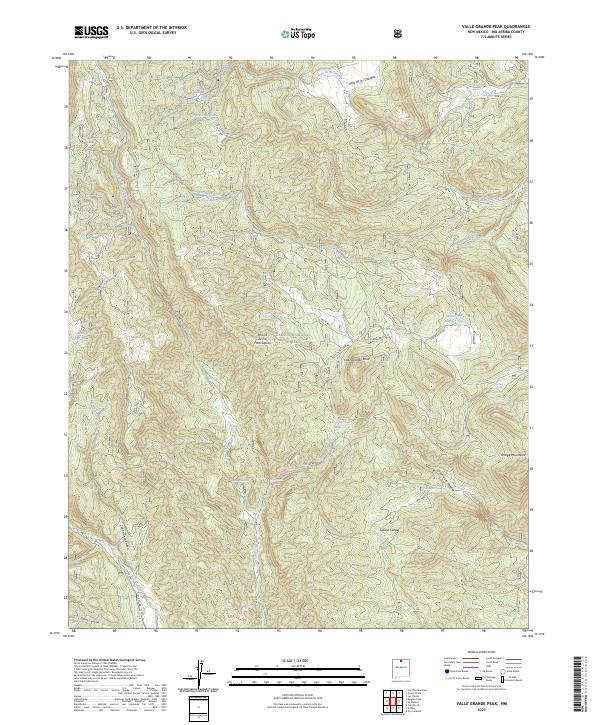 Valle Grande Peak, NM — USGS 7.5-minute topo (2023)
