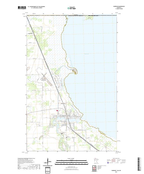 Warroad, MN-MB — USGS 7.5-minute topo (2022)