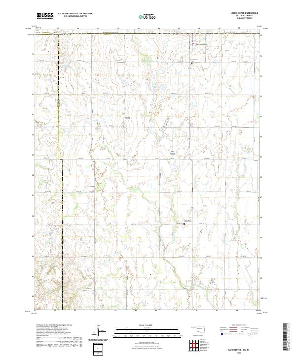 Manchester, OK-KS — USGS 7.5-minute topo (2022)