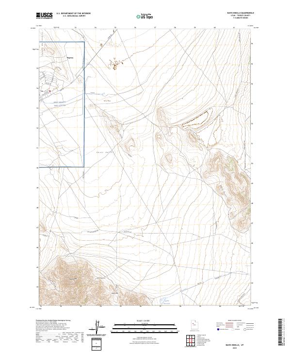Davis Knolls, UT — USGS 7.5-minute topo (2023)