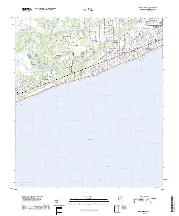 Pass Christian, MS — USGS 7.5-minute topo (2024)