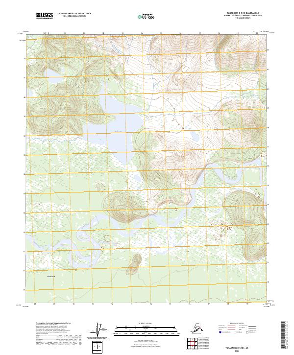Tanacross B-5 NE, AK — USGS 7.5-minute topo (2024)