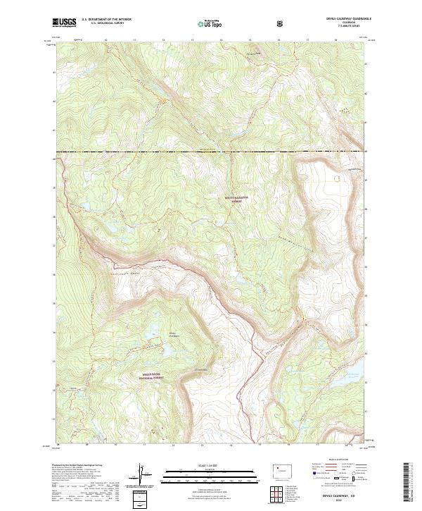 Devils Causeway, CO — USGS 7.5-minute topo (2022)
