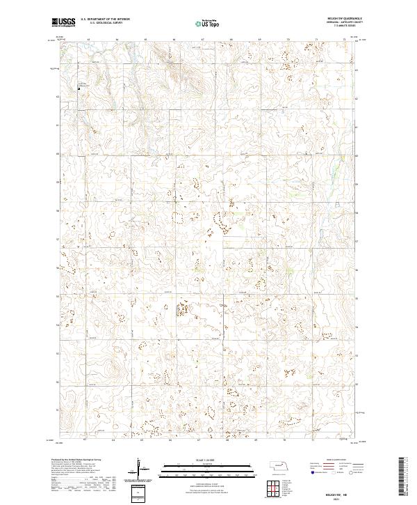 Neligh SW, NE — USGS 7.5-minute topo (2021)