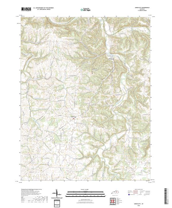 Union City, KY — USGS 7.5-minute topo (2022)