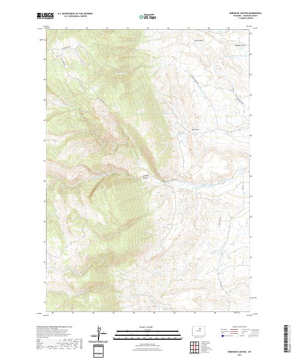 Robinson Canyon, WY — USGS 7.5-minute topo (2021)