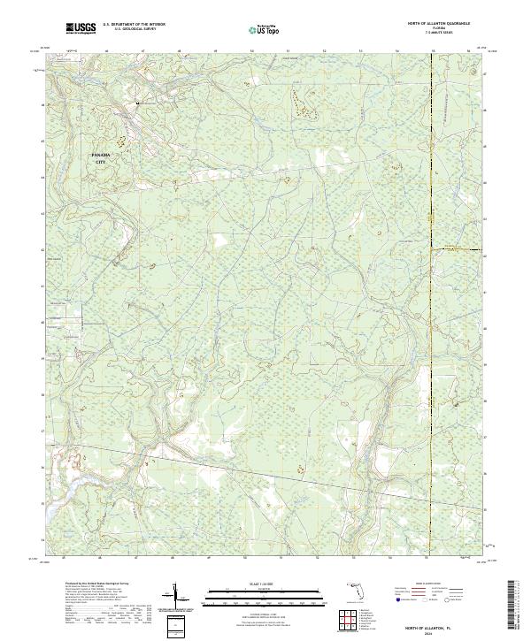 North of Allanton, FL — USGS 7.5-minute topo (2024)
