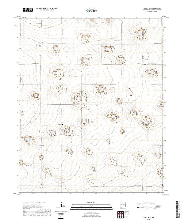 Causey West, NM — USGS 7.5-minute topo (2023)
