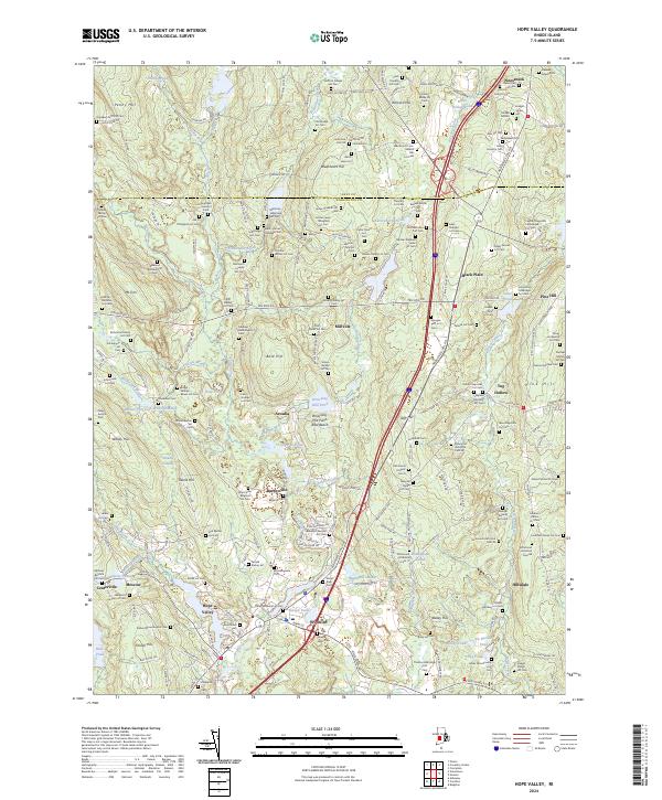 Hope Valley, RI — USGS 7.5-minute topo (2024)