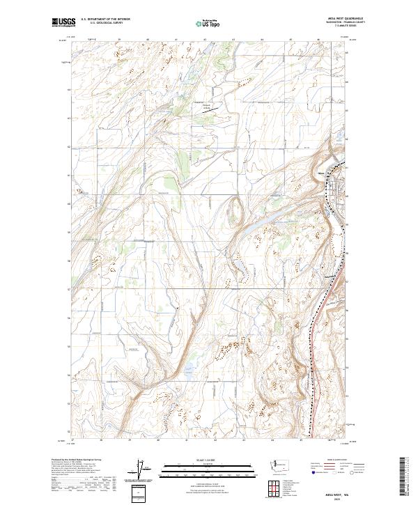 Mesa West, WA — USGS 7.5-minute topo (2023)
