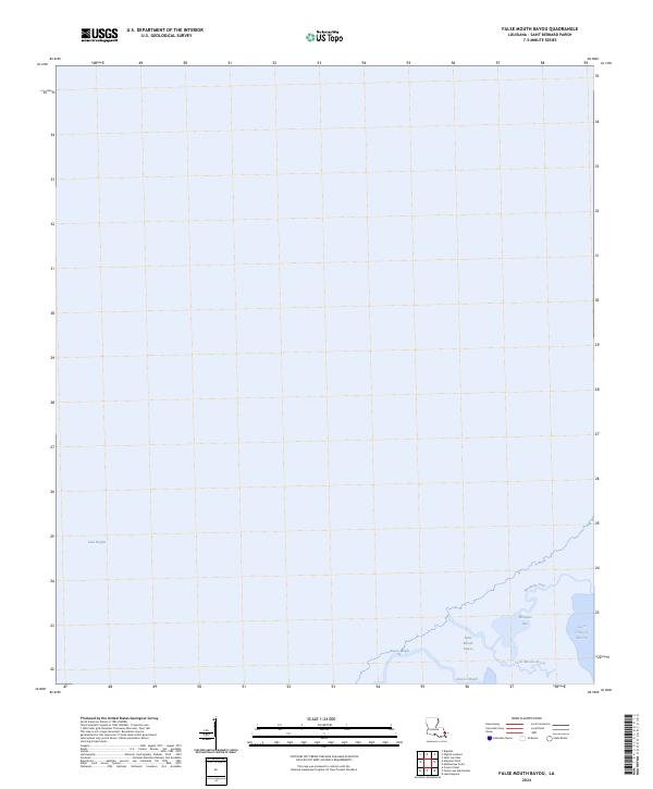 False Mouth Bayou, LA — USGS 7.5-minute topo (2024)