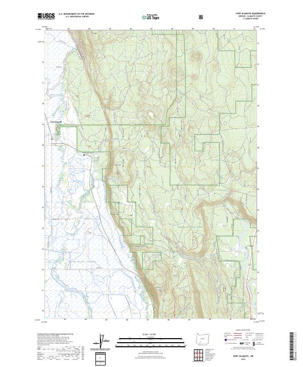 Fort Klamath, OR — USGS 7.5-minute topo (2023)