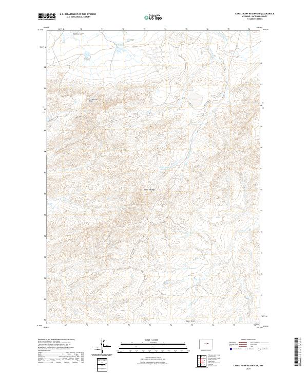 Camel Hump Reservoir, WY — USGS 7.5-minute topo (2021)