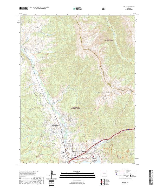 Dillon, CO — USGS 7.5-minute topo (2022)