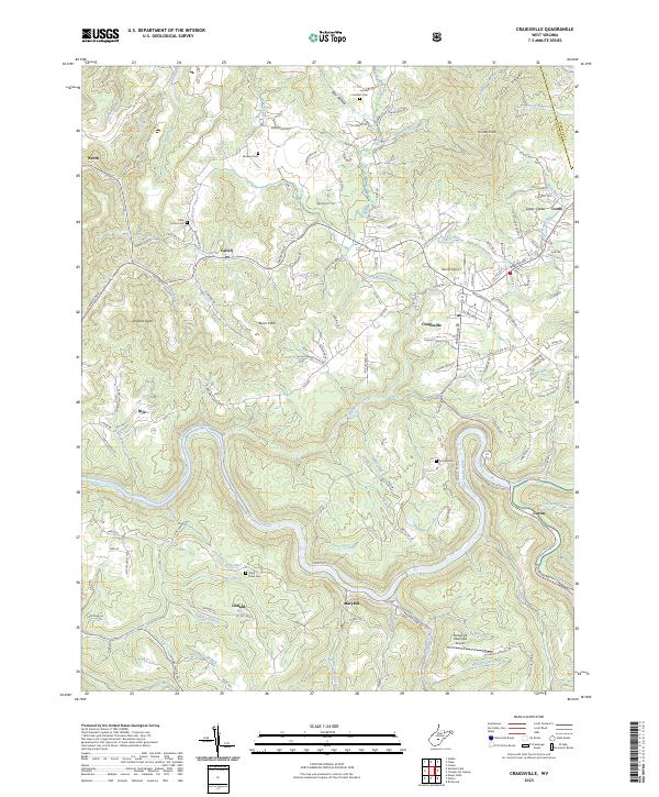 Craigsville, WV — USGS 7.5-minute topo (2023)