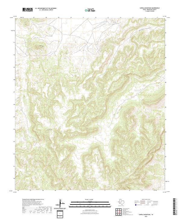 Cupola Mountain, TX — USGS 7.5-minute topo (2022)