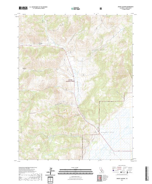 Mount Jackson, CA — USGS 7.5-minute topo (2021)