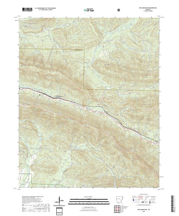 Rich Mountain, AR — USGS 7.5-minute topo (2024)