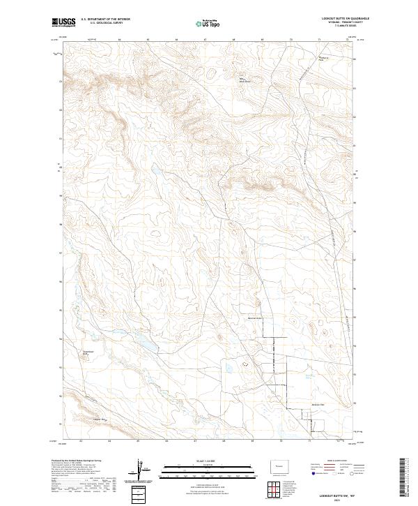 Lookout Butte SW, WY — USGS 7.5-minute topo (2021)