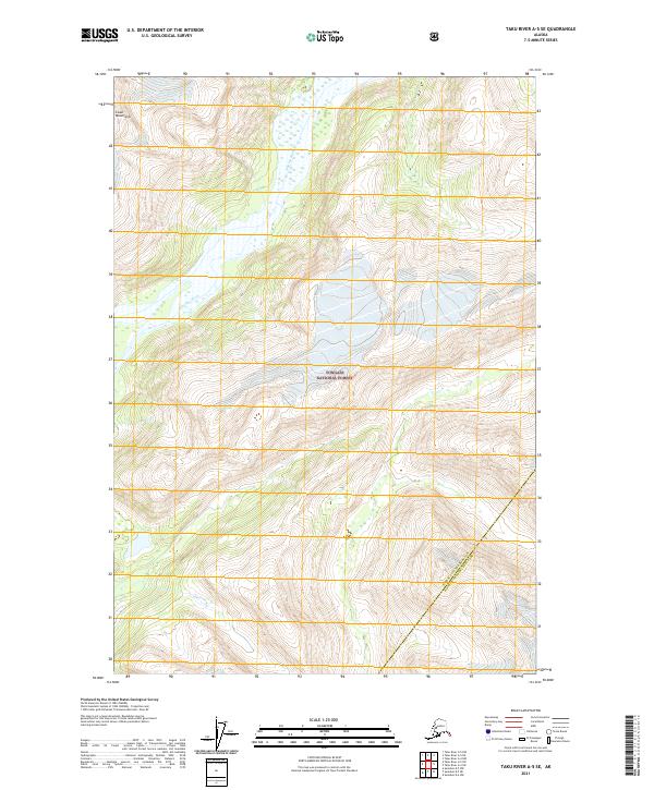 Taku River A-5 SE, AK — USGS 7.5-minute topo (2021)