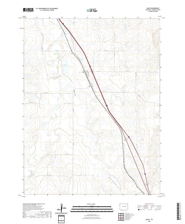 Agate, CO — USGS 7.5-minute topo (2022)