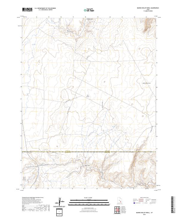 Baking Skillet Knoll, UT — USGS 7.5-minute topo (2023)