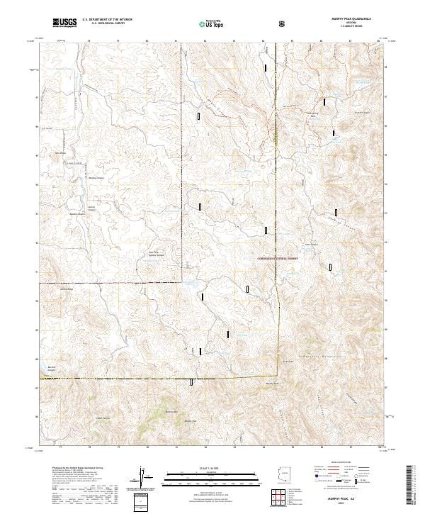 Murphy Peak, AZ — USGS 7.5-minute topo (2021)