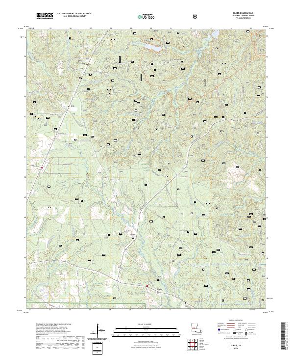 Elmer, LA — USGS 7.5-minute topo (2024)