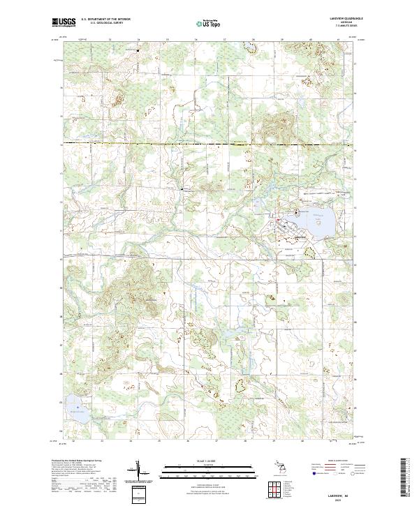 Lakeview, MI — USGS 7.5-minute topo (2023)
