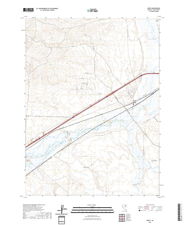 Deeth, NV — USGS 7.5-minute topo (2021)