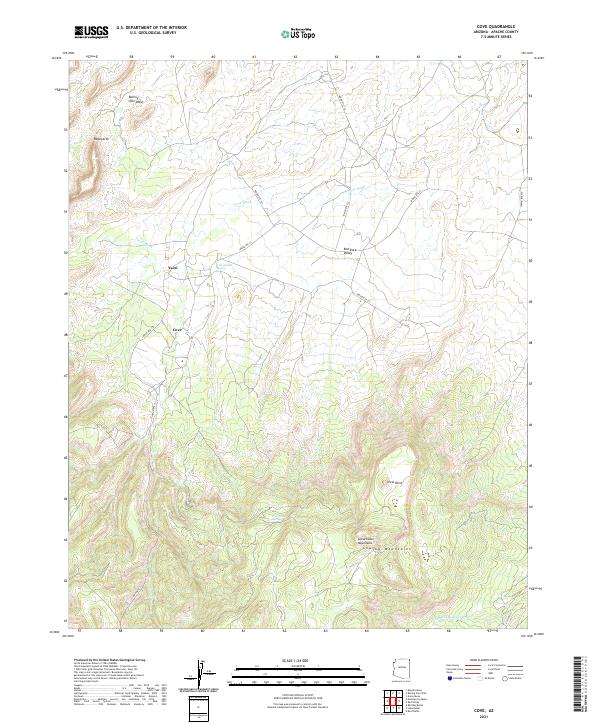 Cove, AZ — USGS 7.5-minute topo (2021)