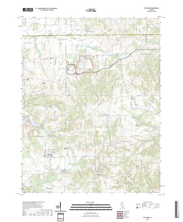 Pittsburg, IL — USGS 7.5-minute topo (2024)