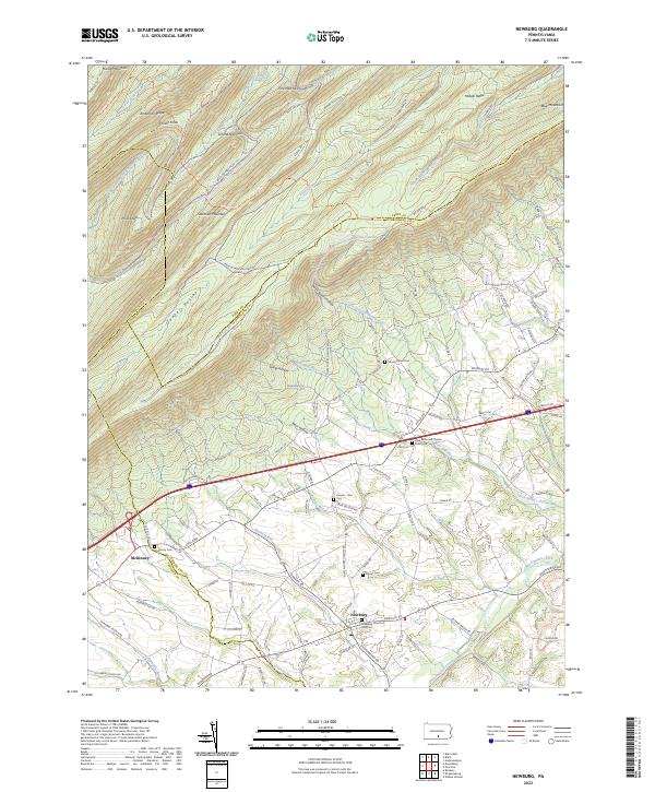 Newburg, PA — USGS 7.5-minute topo (2023)