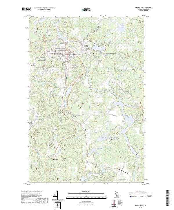 Crystal Falls, MI — USGS 7.5-minute topo (2023)