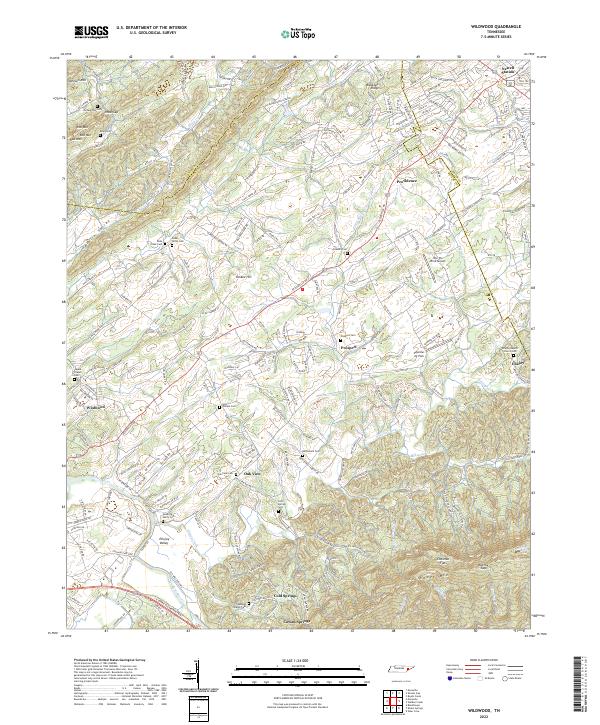 Wildwood, TN — USGS 7.5-minute topo (2022)
