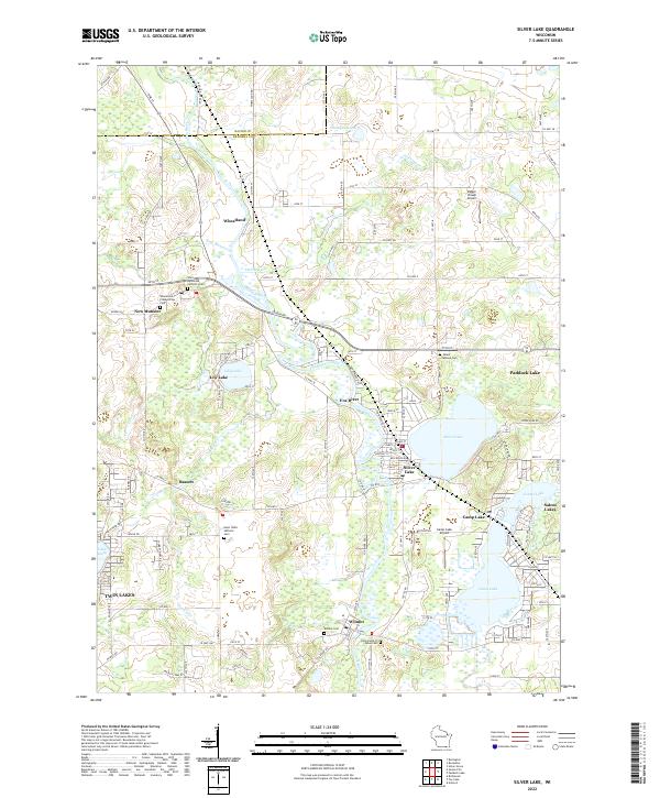 Silver Lake, WI — USGS 7.5-minute topo (2022)