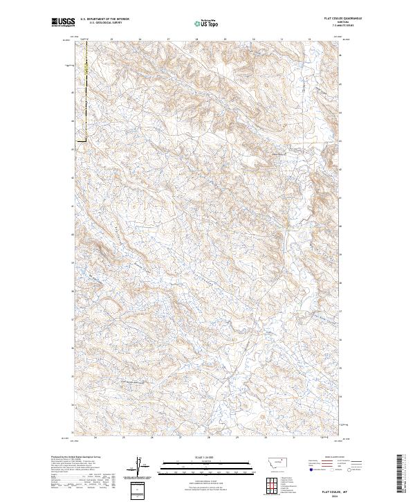 Flat Coulee, MT — USGS 7.5-minute topo (2024)