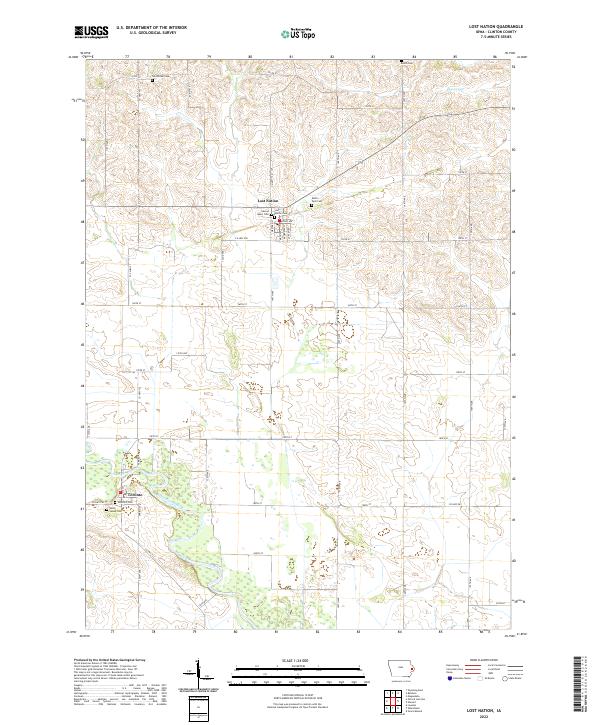 Lost Nation, IA — USGS 7.5-minute topo (2022)