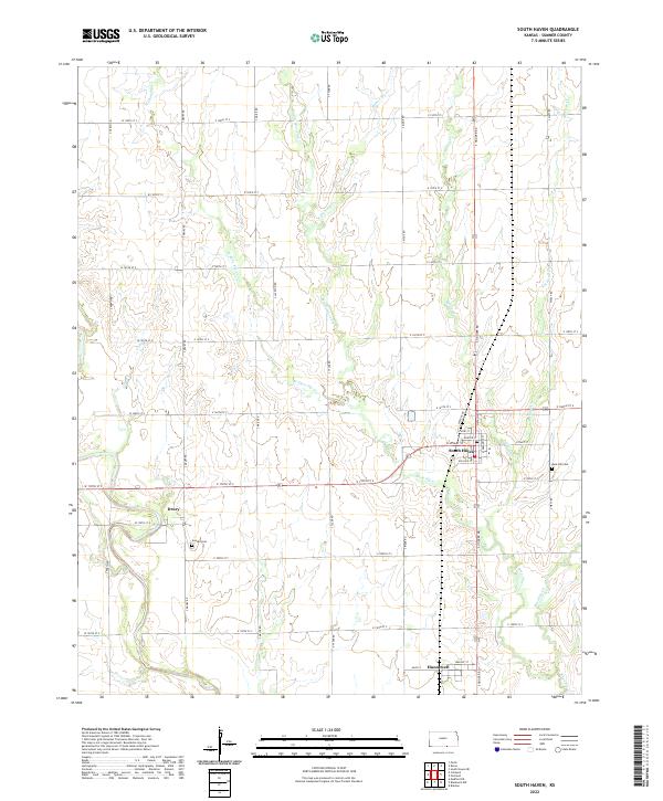 South Haven, KS — USGS 7.5-minute topo (2022)