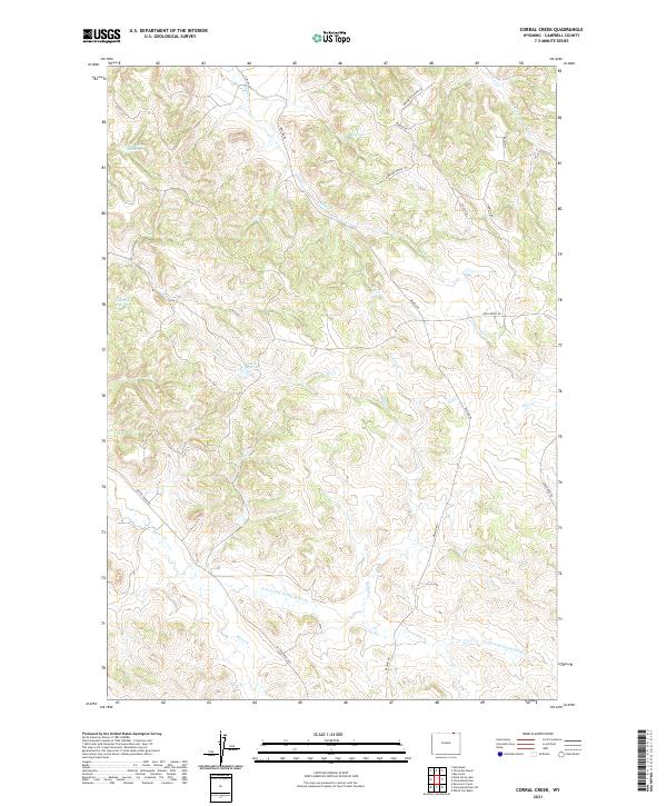 Corral Creek, WY — USGS 7.5-minute topo (2021)