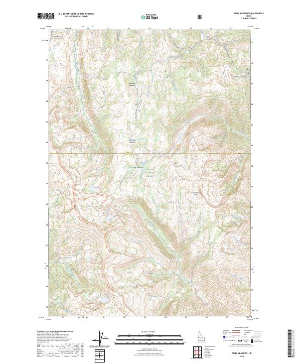 Pony Meadows, ID — USGS 7.5-minute topo (2024)