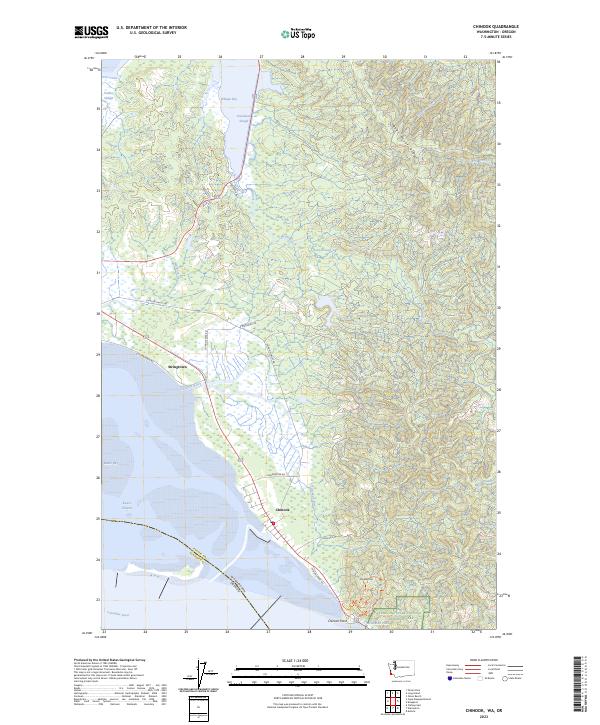 Chinook, WA-OR — USGS 7.5-minute topo (2023)