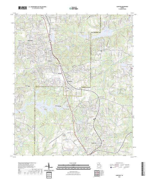 Hampton, GA — USGS 7.5-minute topo (2024)