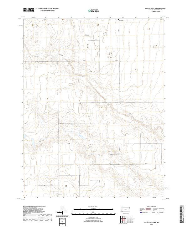 Mattox Draw NW, KS — USGS 7.5-minute topo (2022)