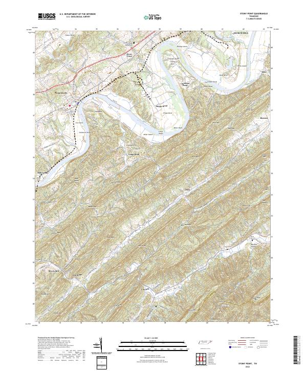 Stony Point, TN — USGS 7.5-minute topo (2022)