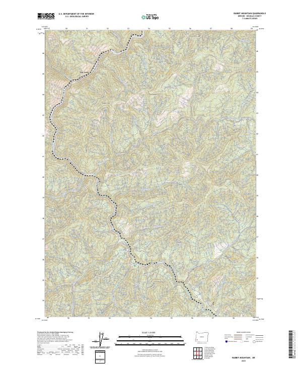 Rabbit Mountain, OR — USGS 7.5-minute topo (2023)